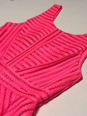 Womens Hot Pink Lilly Pulitzer Formal High Low Hem Dress Size Medium